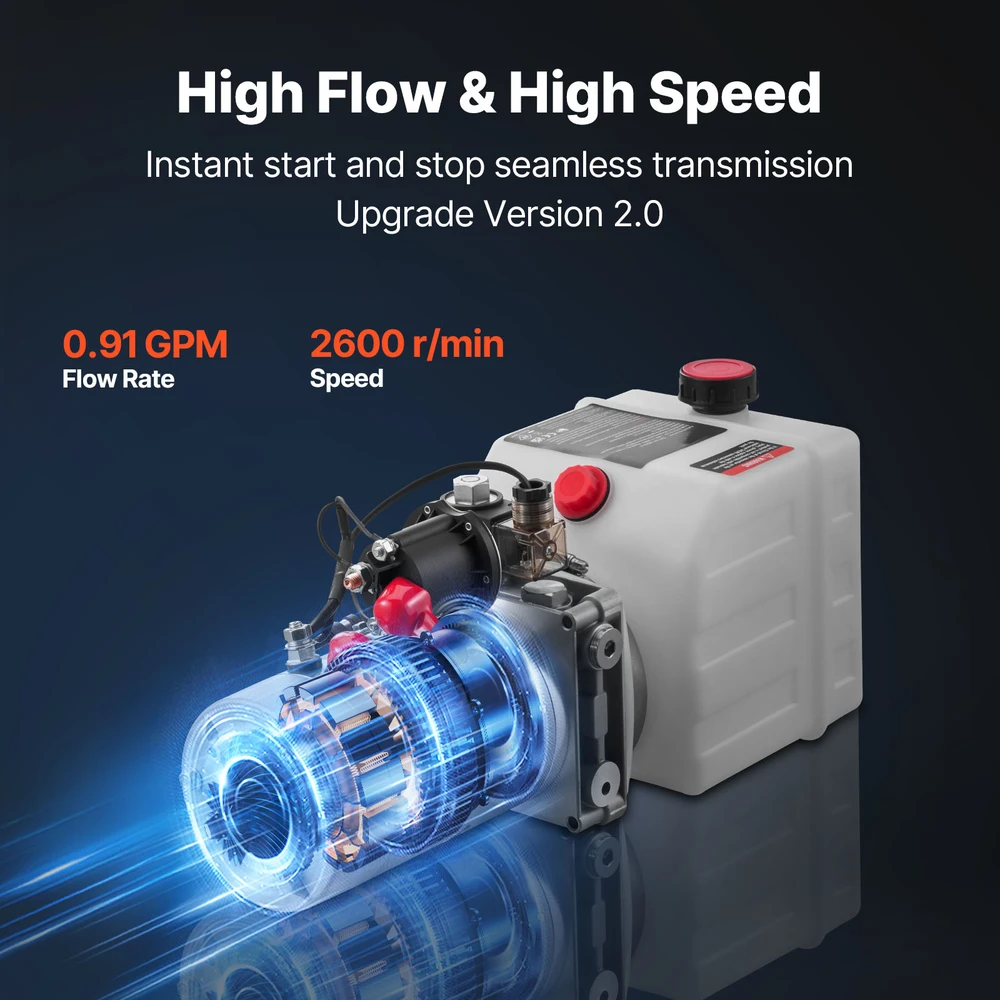 VEVOR 4 l hidraulinė siurblių sistema automobilių kėlimui