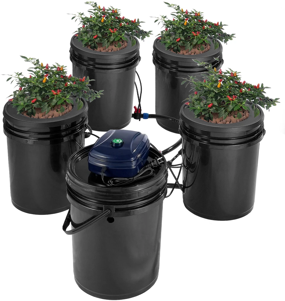 VEVOR Hydroponinis RDWC sistema su 4 kibirais