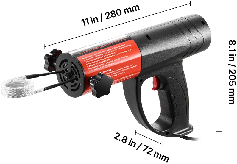 VEVOR Indukcinis varžtų šalinimo įrankis, 1500W