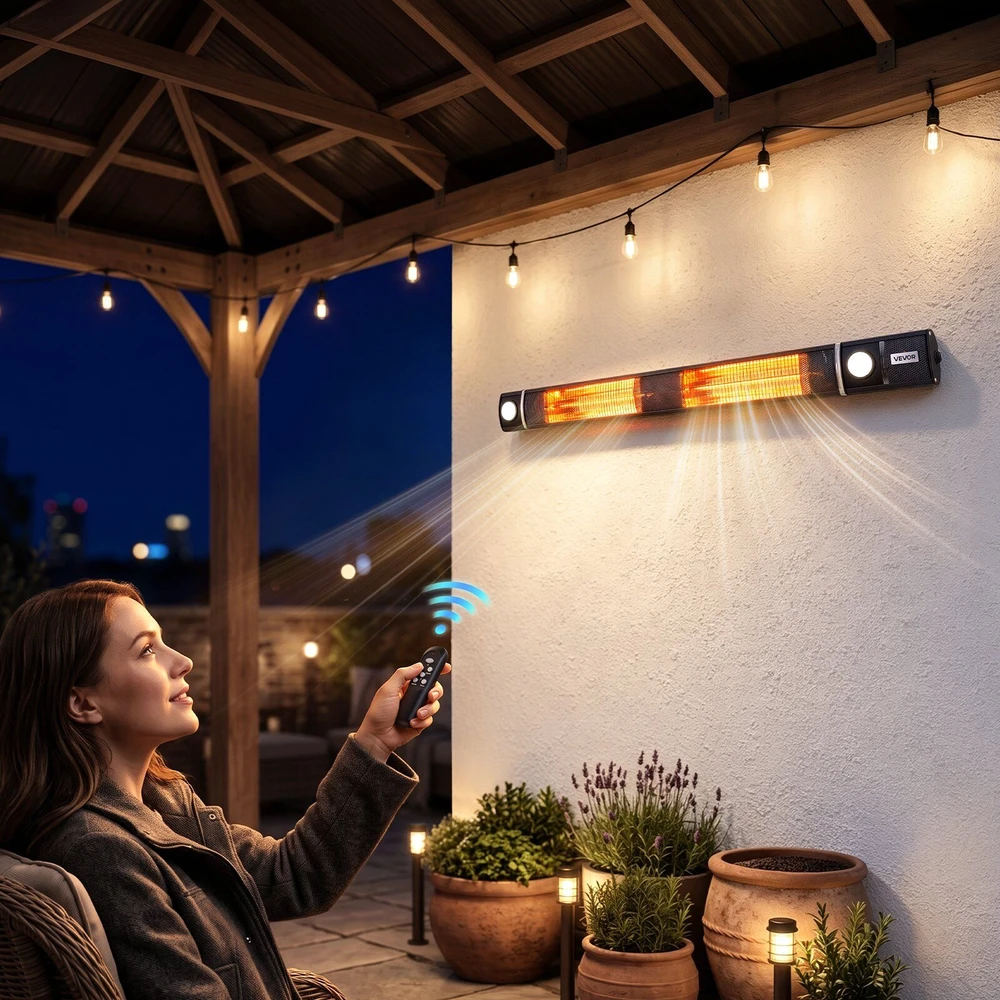 VEVOR Infraraudonųjų spindulių šildytuvas 3000W su WiFi
