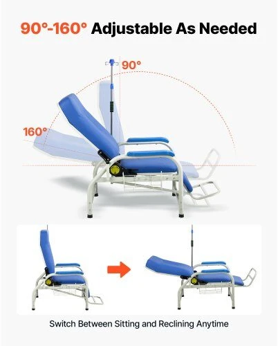 Infuzinė kėdė VEVOR JD-Chair04, 180 kg keliamoji galia