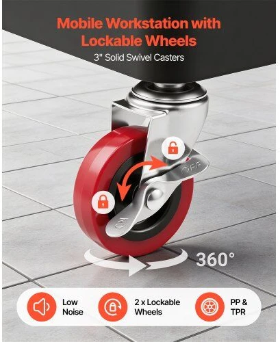 Įrankių vežimėlis VEVOR FF-TC8602, 136 kg keliamoji galia