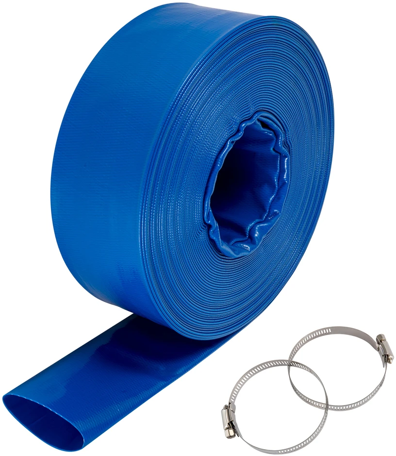 VEVOR Išleidimo žarna PVC, 4" x 32 m, mėlyna