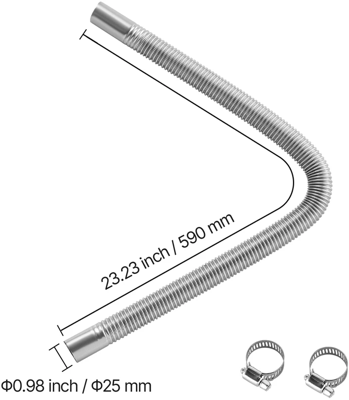 VEVOR 600 mm dyzelinio šildytuvo išmetimo žarna