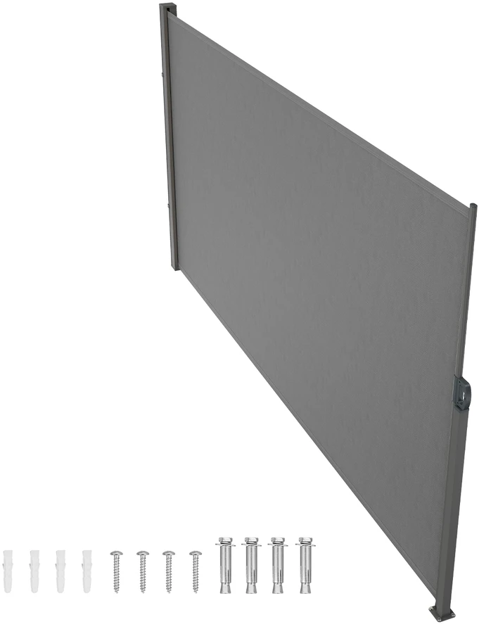 VEVOR Ištraukiama šoninė markizė, 180x350 cm, pilka