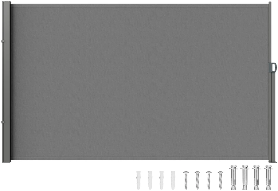 VEVOR Ištraukiama šoninė markizė, 180x350 cm, pilka