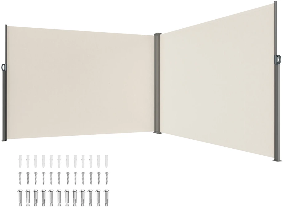 VEVOR Ištraukiama šoninė stogelis, 200x600 cm, smėlio spalvos