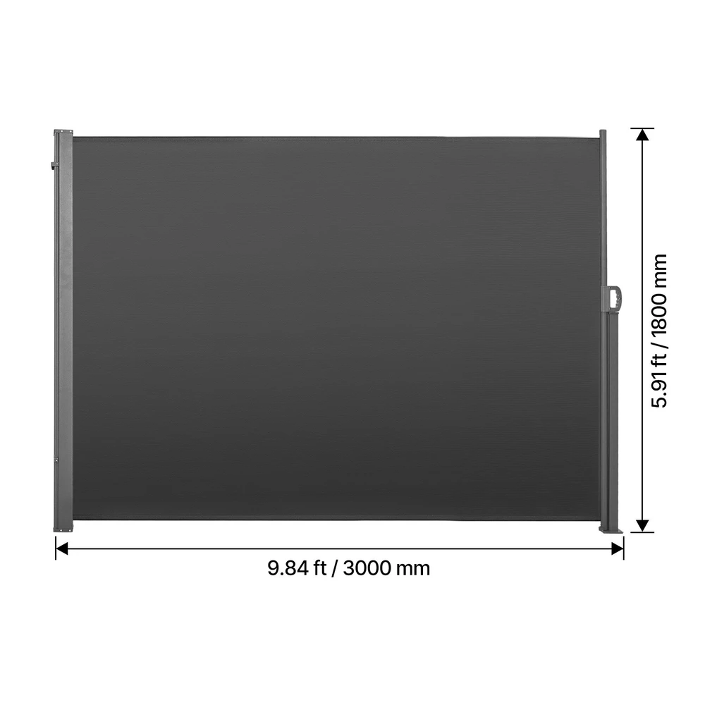 VEVOR Ištraukiama šoninė markizė 180 x 300 cm