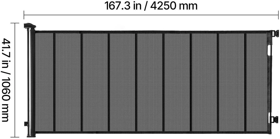 VEVOR Ištraukiamas apsauginis vartelis vaikams ir šunims, 4150 mm