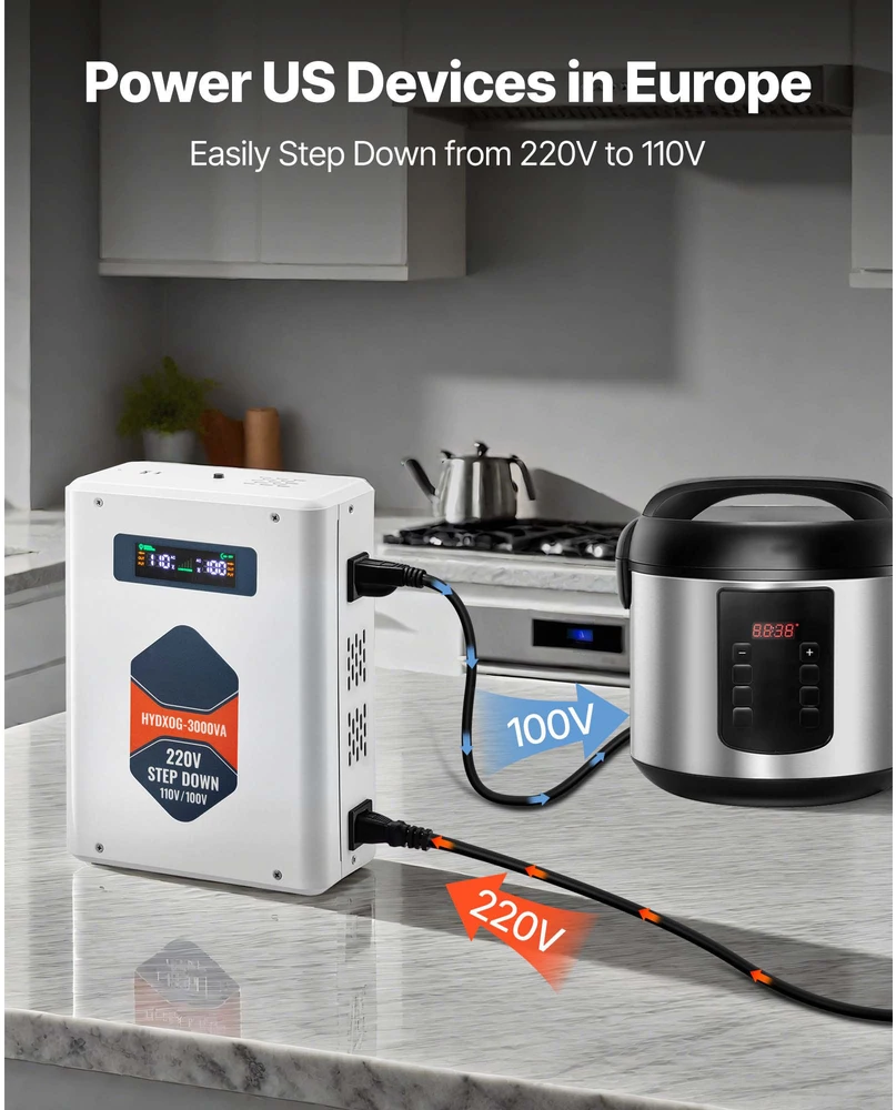VEVOR Įtampos konverteris 220V į 110V, 3000VA