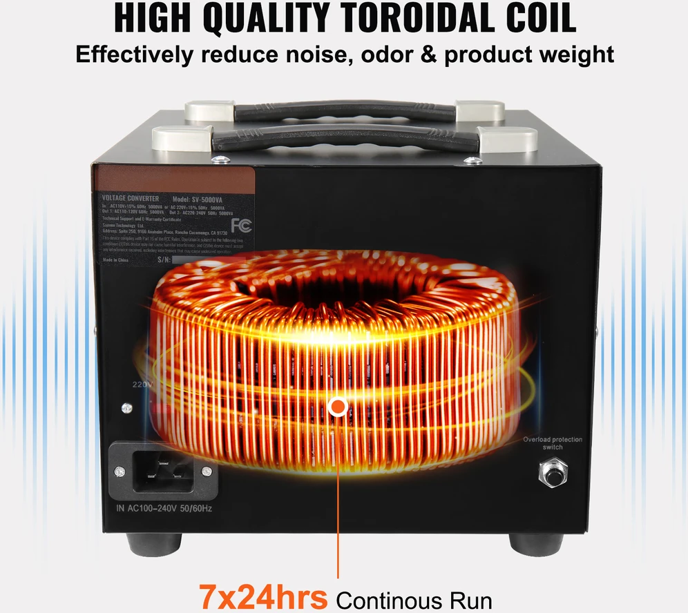 VEVOR 3000VA įtampos keitiklis 220V-110V