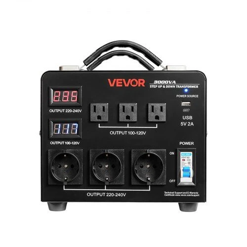 VEVOR 3000VA automatinis transformatorius su LCD ekranu