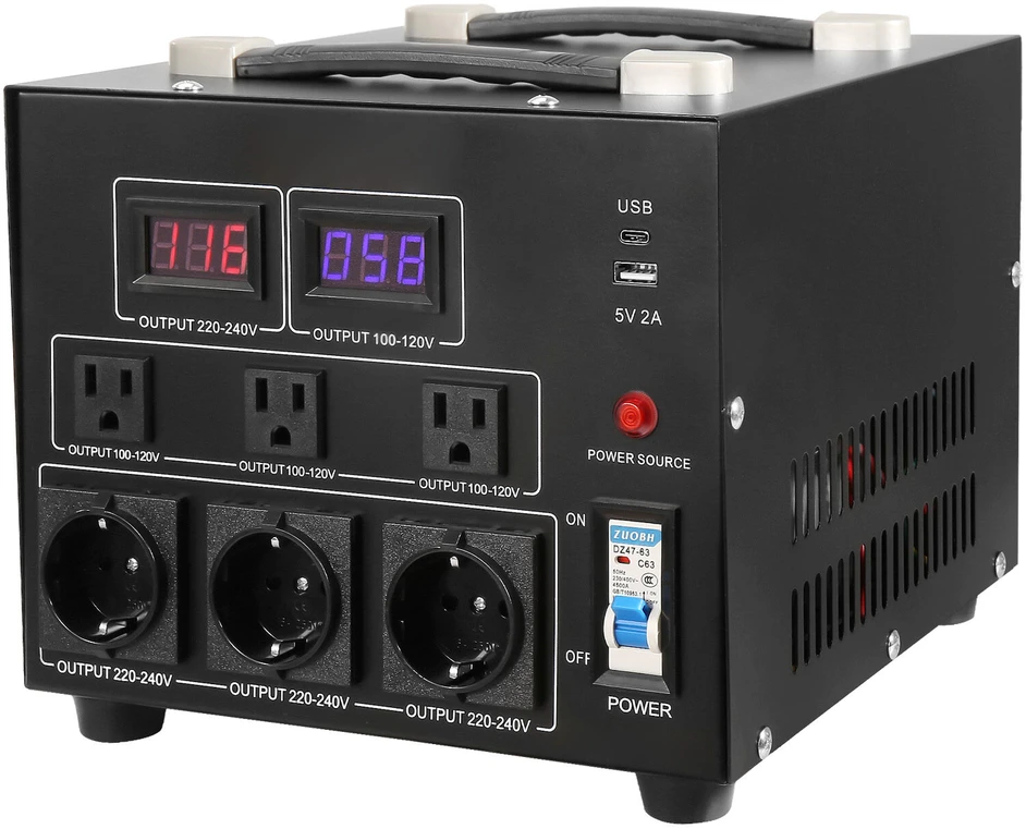 VEVOR 3000VA įtampos keitiklis 220V-110V