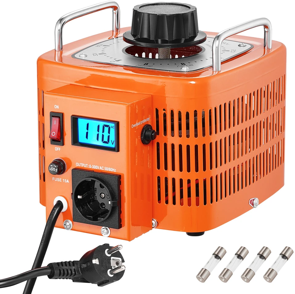 VEVOR 3000VA kintamos įtampos transformatorius su LCD