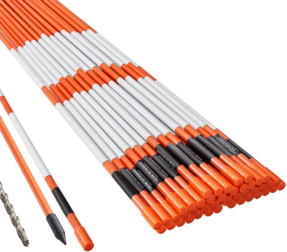 VEVOR Įvažiavimo žymekliai 50 vnt 122 cm stiklo pluošto