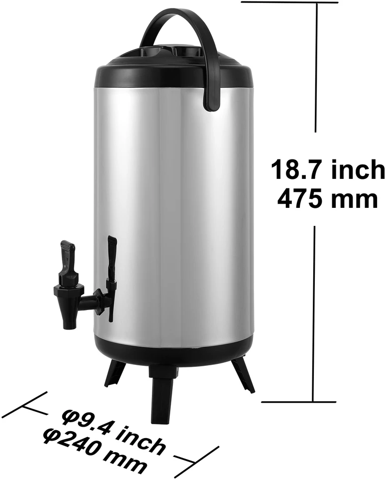 VEVOR Nerūdijančio plieno gėrimų dozatorius 9.2 l
