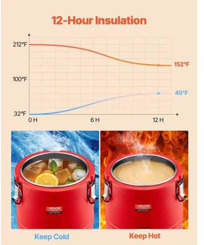 VEVOR Izoliuotas gėrimų dozatorius 11.4L