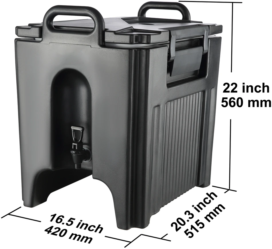 VEVOR Terminis gėrimų dozatorius, 37,6 L