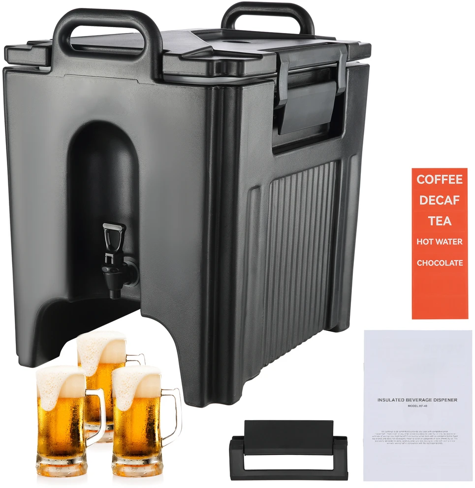 VEVOR Terminis gėrimų dozatorius, 37,6 L