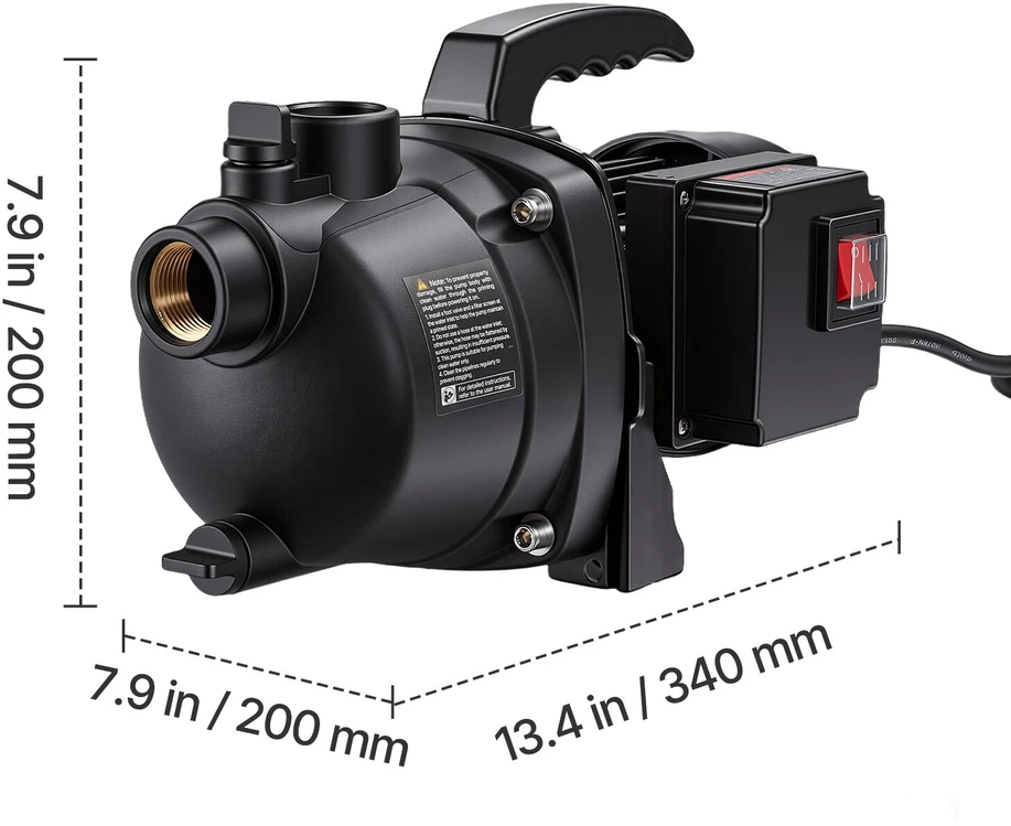 VEVOR Sodo gręžinio siurblys 800W, 3300 L/h