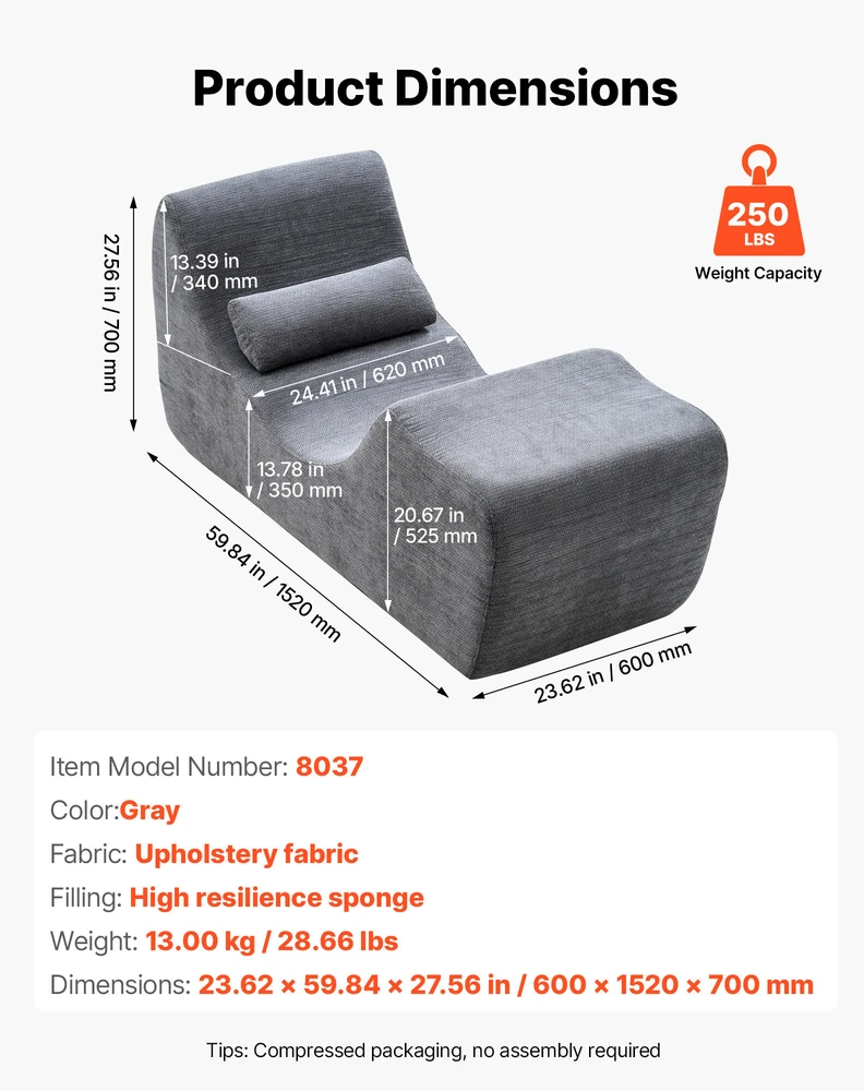 Sofa VEVOR Ergonomiška jogos kėdė