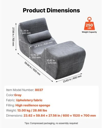 Sofa VEVOR Ergonomiška jogos kėdė