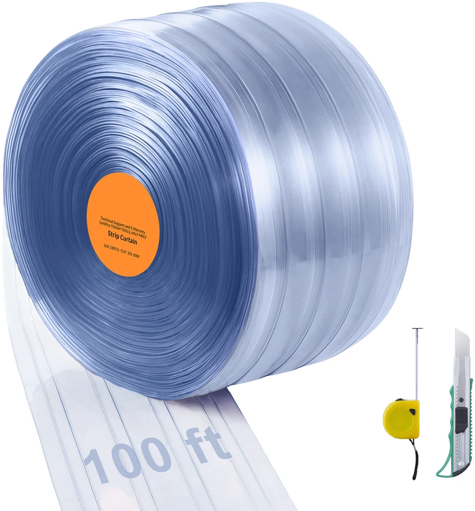 VEVOR Skaidri PVC juostinė užuolaida 30 m