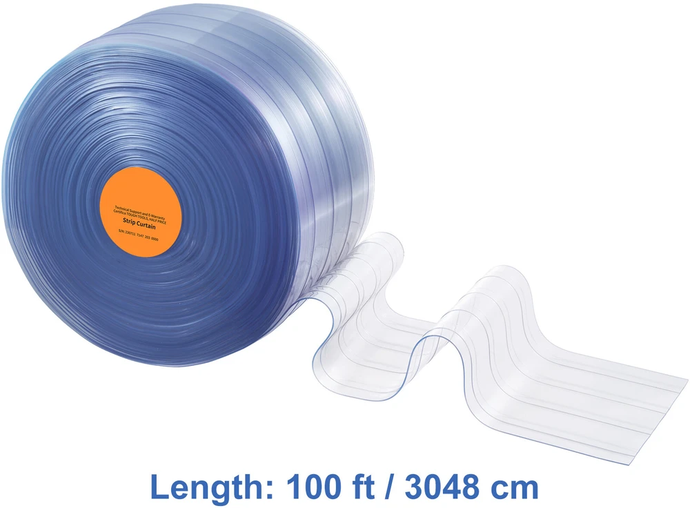 VEVOR Skaidri PVC juostinė užuolaida 30 m