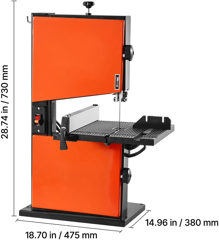 VEVOR Medžio apdirbimo juostinis pjūklas, 229 mm