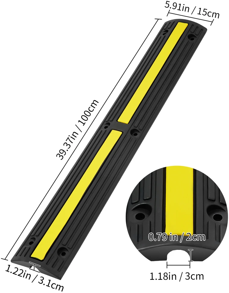 VEVOR Kabelių apsauga 100 cm su 1 kanalu, 4 vnt.