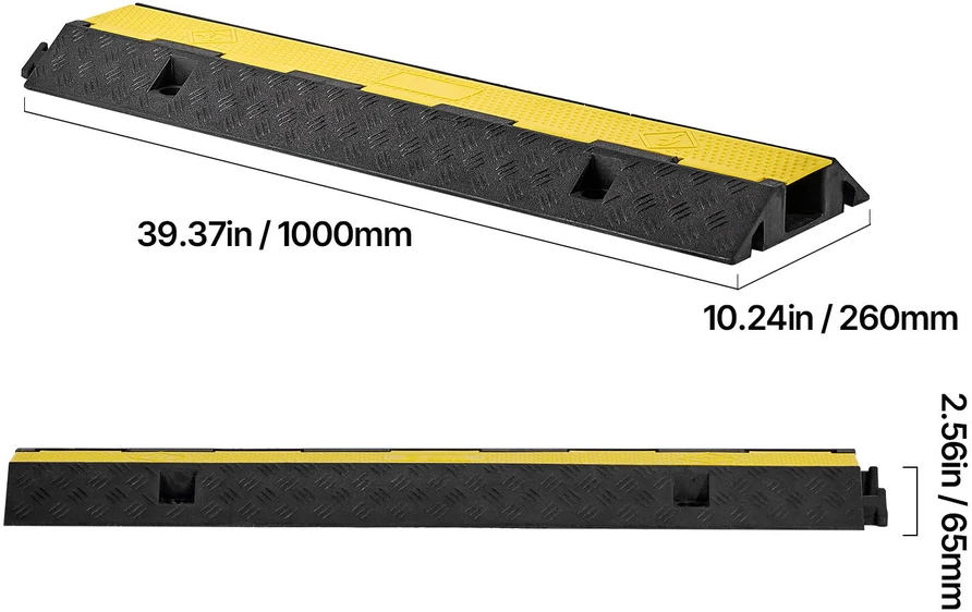 VEVOR Kabelių apsaugos rampa, 1 kanalo, 22,000 kg