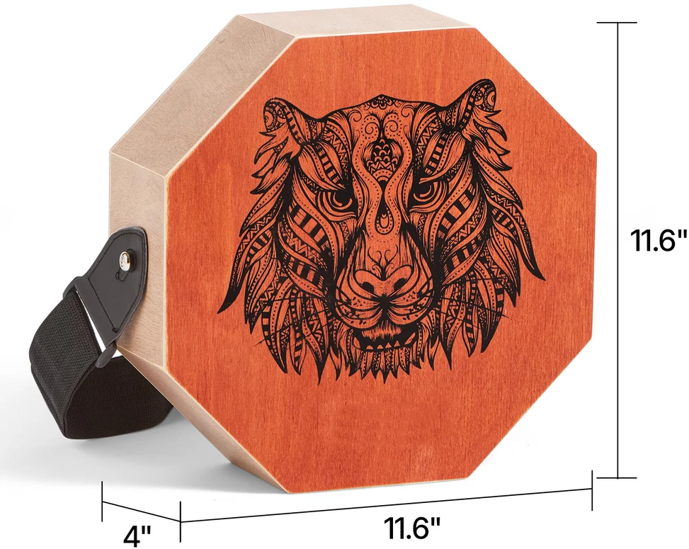 VEVOR unikali cajon dėžė iš buko medienos su gitaros stygomis