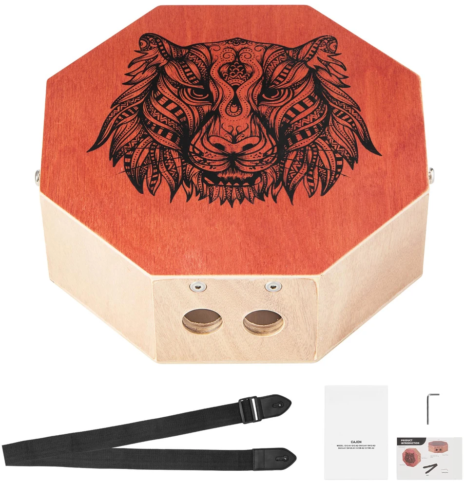 VEVOR unikali cajon dėžė iš buko medienos su gitaros stygomis