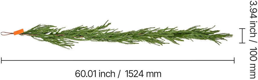 VEVOR Kalėdinė puošmena su 1524 mm Norfolko pušies girlianda
