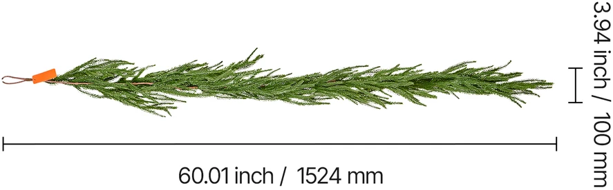 VEVOR Kalėdinė puošmena su 1524 mm Norfolko pušies girlianda