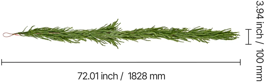 VEVOR 1828 mm dirbtinė Kalėdų girlianda
