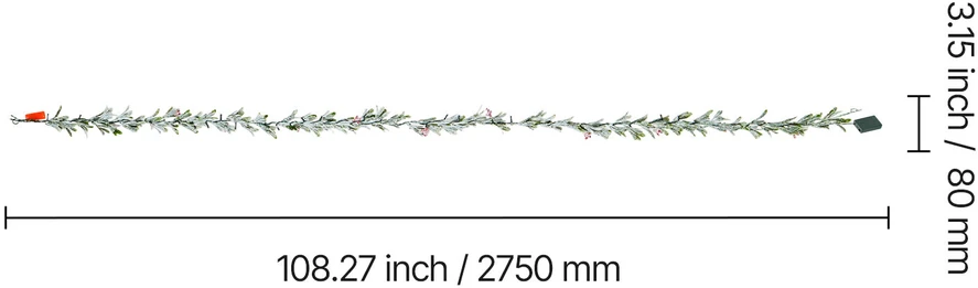 VEVOR Kalėdinė girlianda 275 cm su LED