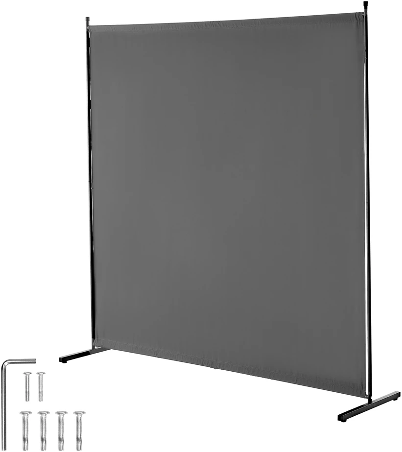 VEVOR 180 cm pilka vieno skydo kambario pertvara