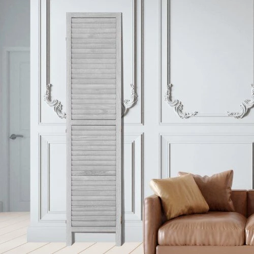 VEVOR Medinė kambario pertvara, 4 panelių