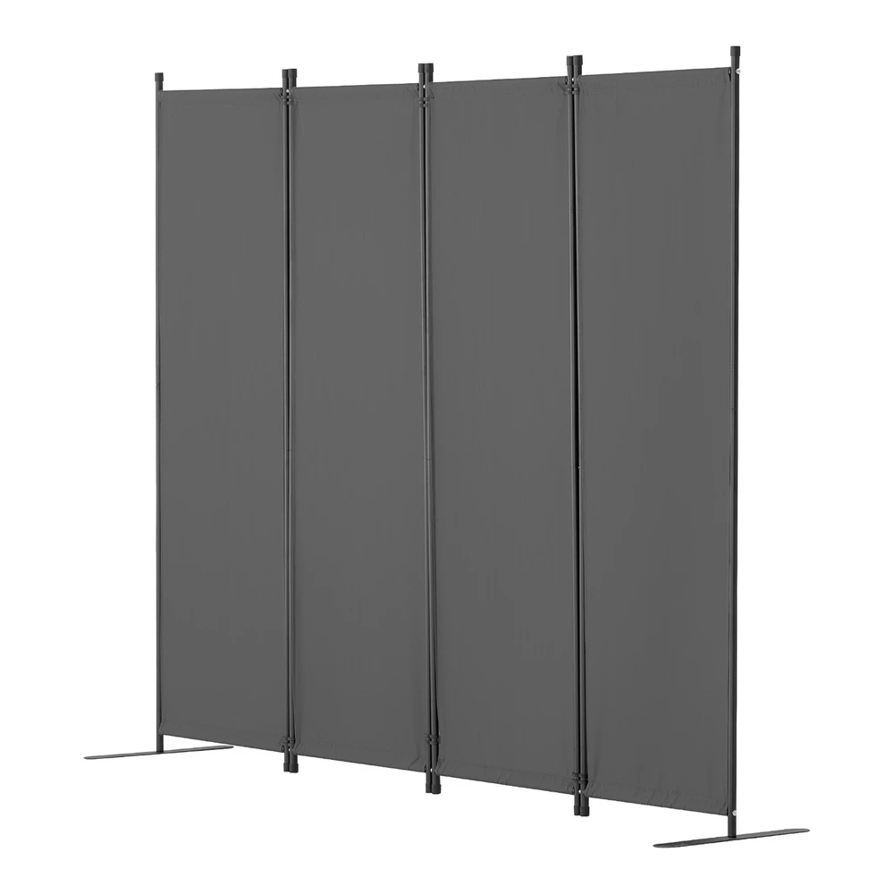 VEVOR Kambario pertvara, 4 panelių, pilka