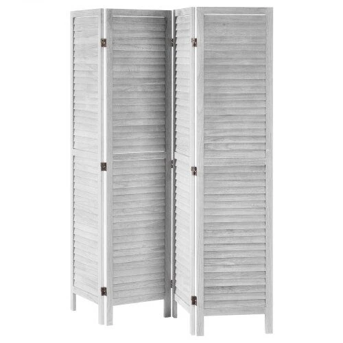 VEVOR Medinė kambario pertvara, 4 panelių