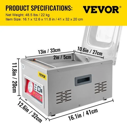 VEVOR Chamber vakuum pakavimo aparatas, 260W