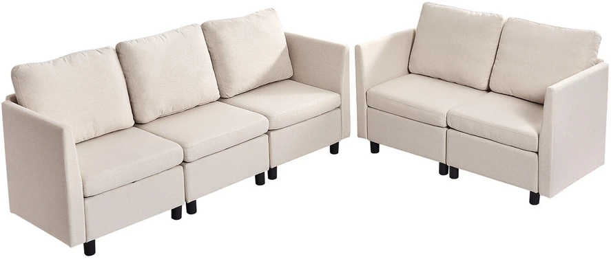 VEVOR Modulinė 5 vietų sofa su paslėpta saugykla