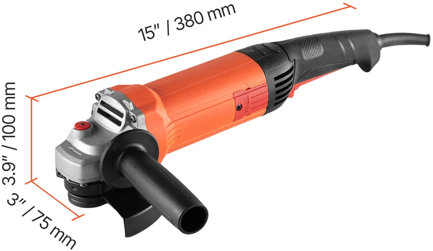 VEVOR Kampinis šlifuoklis 127 mm su dulkių apsauga