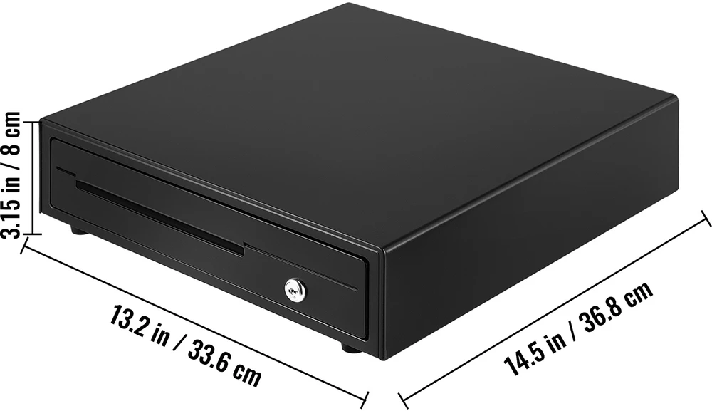 VEVOR Kasos stalčius 33 cm 12 V, POS sistemoms