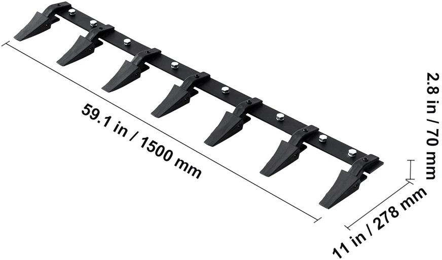VEVOR Kaušo dantų juosta, 150 cm su 7 dantimis