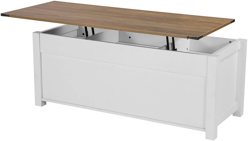 VEVOR 120 cm kaimo stiliaus kavos staliukas su pakeliamu stalviršiu