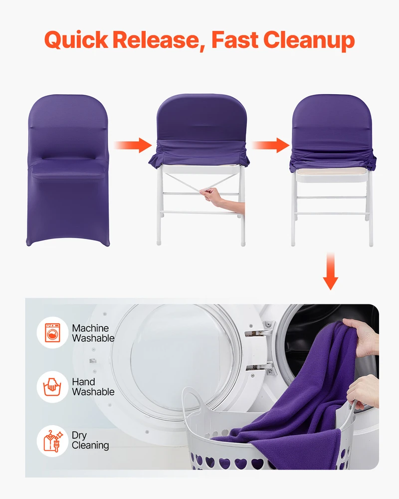 VEVOR 50 violetinės sėdynių užvalkalai