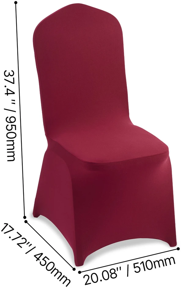 VEVOR 50 vnt. bordo kėdžių užvalkalai poliesterio elastanas