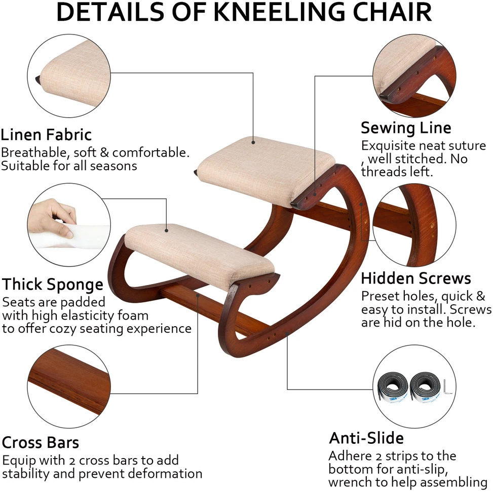VEVOR Ergonomiška kėdutė suamžinamasis krūvis iki 100 kg